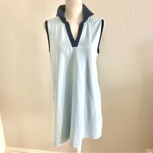 J. Crew Navy and Light Blue Dress